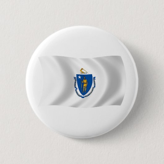 Massachusetts Vlag Knop Ronde Button 5,7 Cm (Voorkant)