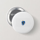 Massachusetts Vlag Knop Ronde Button 5,7 Cm (Voorkant /achterkant)