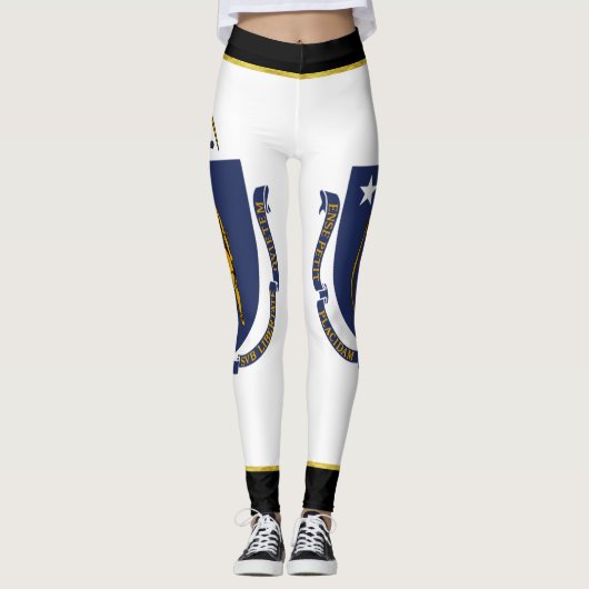Massachusetts vlag leggings (Voorkant)