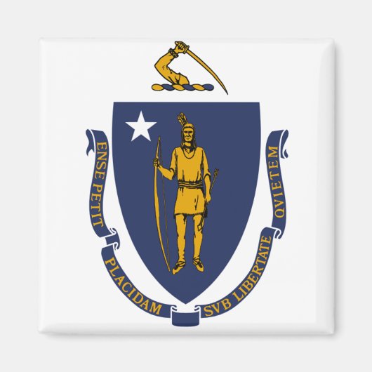 Massachusetts vlag magneet (Voorkant)