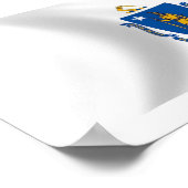 Massachusetts Vlag Poster Print (Hoek)