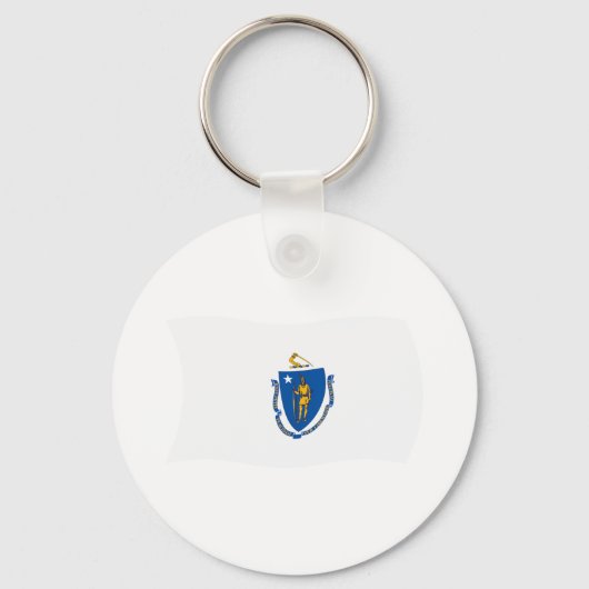 Massachusetts Vlag Sleutelhanger (Voorkant)