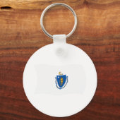 Massachusetts Vlag Sleutelhanger (Voorkant)
