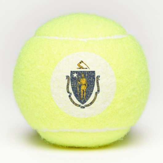 Massachusetts vlag tennisballen (Voorkant)
