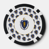 Massachusetts Vlag, Vlag van Massachusetts Poker Chips (Achterkant)