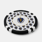 Massachusetts Vlag, Vlag van Massachusetts Poker Chips (Enkel)