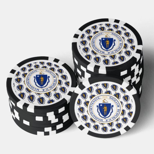 Massachusetts Vlag & Zegel, Massachusetts Poker Chips (Opstapeling)