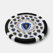 Massachusetts Vlag & Zegel, Massachusetts Poker Chips (Enkel)