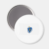 Massachusetts Vlagmagneet Magneet (Voorkant / Achterkant)