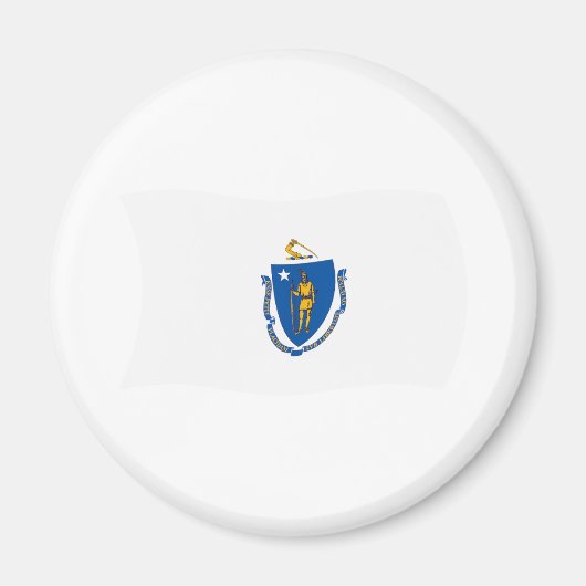 Massachusetts Vlagmagneet Magneet (Voorkant)