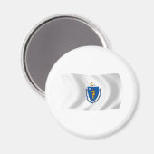 Massachusetts Vlagmagneet Magneet (Voorkant / Achterkant)