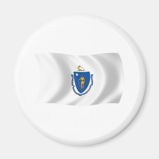 Massachusetts Vlagmagneet Magneet (Voorkant)