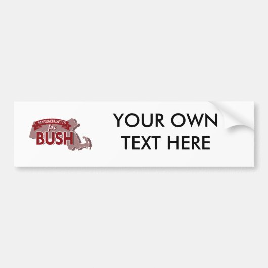 MASSACHUSETTS VOOR BUSH -.png Bumpersticker (Voorkant)