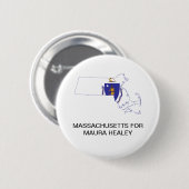 MASSACHUSETTS VOOR Maura Healey GOVERNOR Button (Voorkant /achterkant)