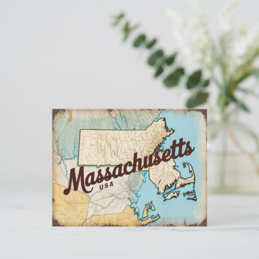 Massachusetts, VS Briefkaart (Staand voorkant)