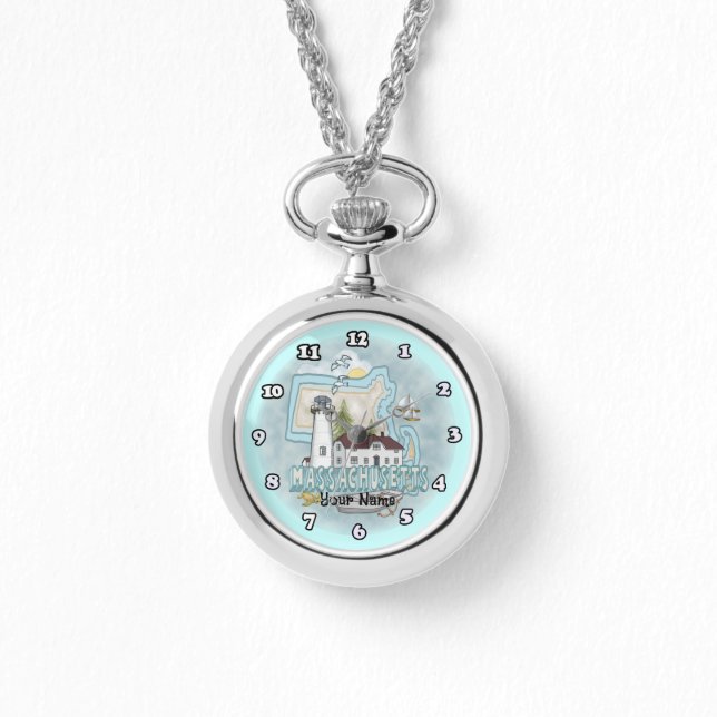 Massachusetts Vuurtoren horloge (Voorkant)