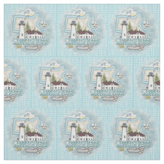Massachusetts Vuurtoren Stof (Swatch)