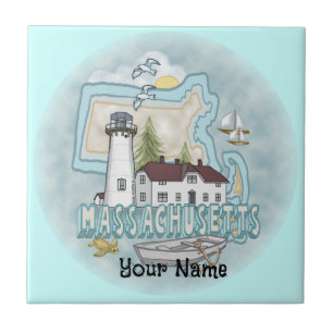 Massachusetts Vuurtoren tegel Tegeltje