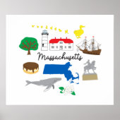 Massachusetts Wall Art Print (Voorkant)