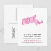 MASSACHUSETTS We hebben het nieuwe adres Nieuwe St Briefkaart (Voorkant / Achterkant)