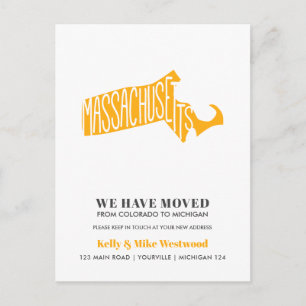 MASSACHUSETTS We hebben het nieuwe adres Nieuwe St Briefkaart