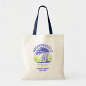 Massachusetts Wedding Welcome Bag, State Love Tote Bag (Voorkant)