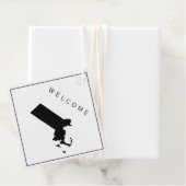 Massachusetts welkomsttas cadeau Label, bruiloft Bedankjes Labels (In situ)