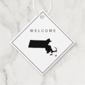 Massachusetts welkomsttas cadeau Label, bruiloft Bedankjes Labels (Voorkant)