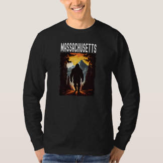 Massachusetts Zonsondergang retro 70s vintage wand T-shirt