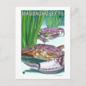 MassachusettsCrab en Fisherman Briefkaart (Voorkant)