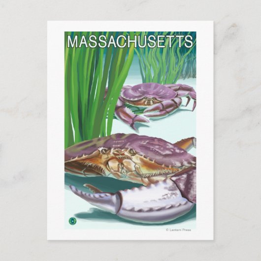 MassachusettsCrab en Fisherman Briefkaart (Voorkant)