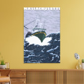 MassachusettsCrab Vist Boat Scene Canvas Afdruk (Insitu (Woonkamer))