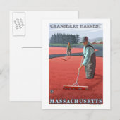 MassachusettsCranberry Bog Harvest Briefkaart (Voorkant / Achterkant)