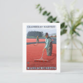 MassachusettsCranberry Bog Harvest Briefkaart (Staand voorkant)