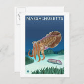 MassachusettsCuttlefish Scene Briefkaart (Voorkant / Achterkant)