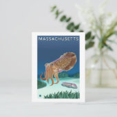 MassachusettsCuttlefish Scene Briefkaart (Staand voorkant)