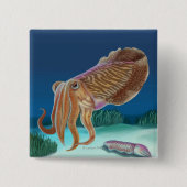 MassachusettsCuttlefish Scene Vierkante Button 5,1 Cm (Voorkant)