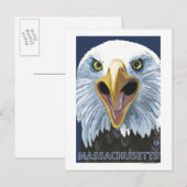 MassachusettsEagle Up Close Briefkaart (Voorkant / Achterkant)
