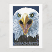 MassachusettsEagle Up Close Briefkaart (Voorkant)