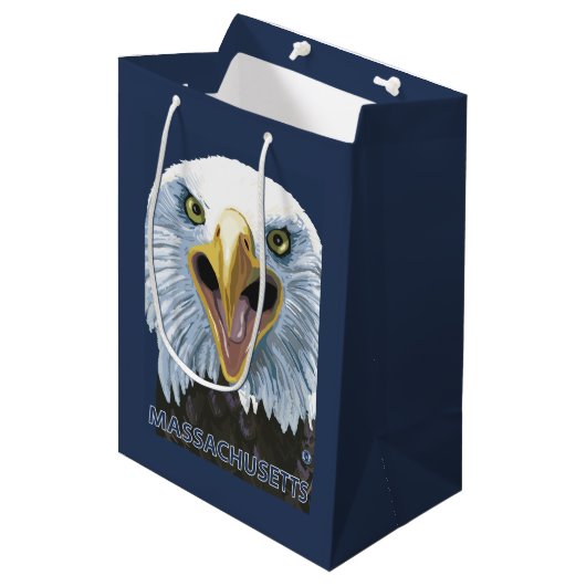MassachusettsEagle Up Close Medium Cadeauzakje (Voorkant Gekanteld)