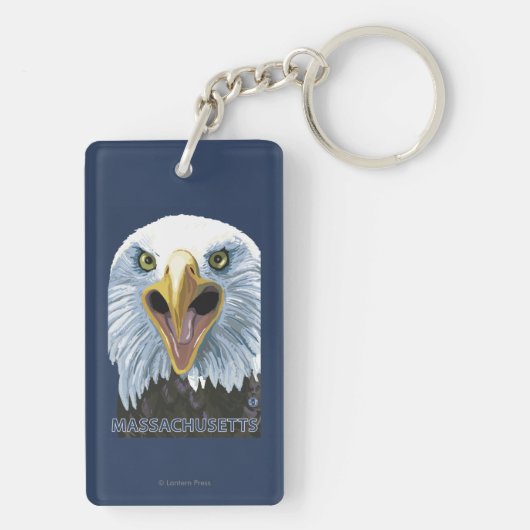 MassachusettsEagle Up Close Sleutelhanger (achterkant)
