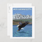 MassachusettsEagle Vist Briefkaart (Voorkant / Achterkant)