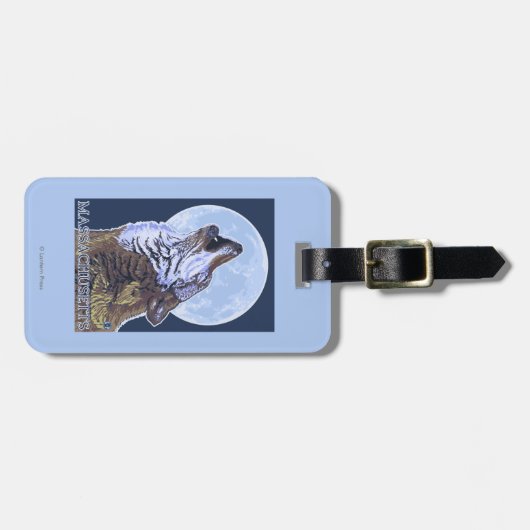 MassachusettsHowling Wolf Bagagelabel (Voorkant horizontaal)