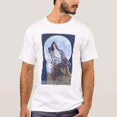MassachusettsHowling Wolf T-shirt (Voorkant)