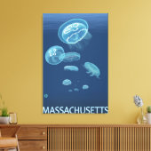 MassachusettsJellyfish Scene Canvas Afdruk (Insitu (Woonkamer))