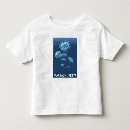 MassachusettsJellyfish Scene Kinder Shirts (Voorkant)