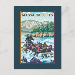 MassachusettsRiver Rafting Scene Briefkaart