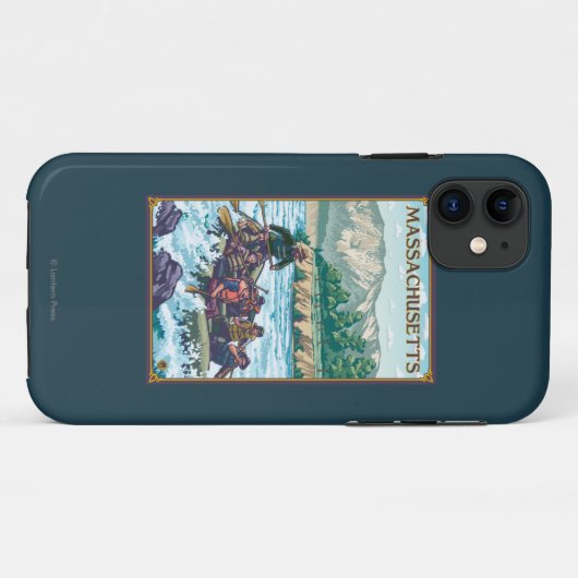 MassachusettsRiver Rafting Scene Case-Mate iPhone Case (Achterkant (horizontaal))