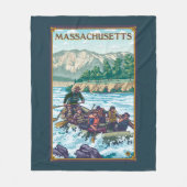 MassachusettsRiver Rafting Scene Fleece Deken (Voorkant)