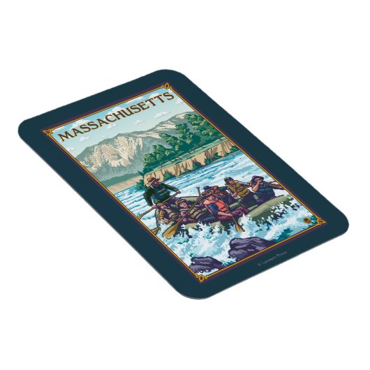 MassachusettsRiver Rafting Scene Magneet (Rechterzijde)